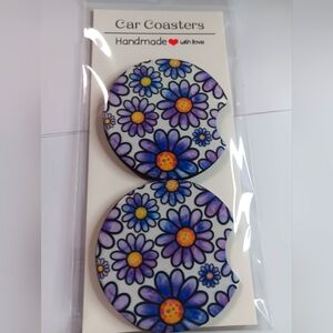 Floral Car Coasters